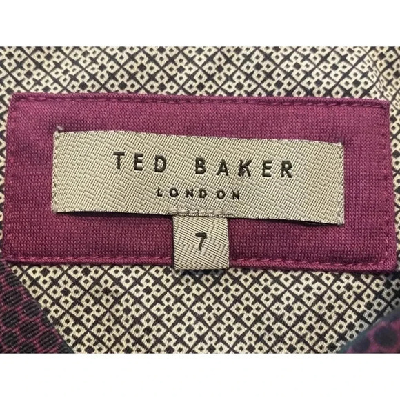 Ted Baker London Purple‎ Polo Shirt Mens Size 7 (213) - Picture 3 of 4